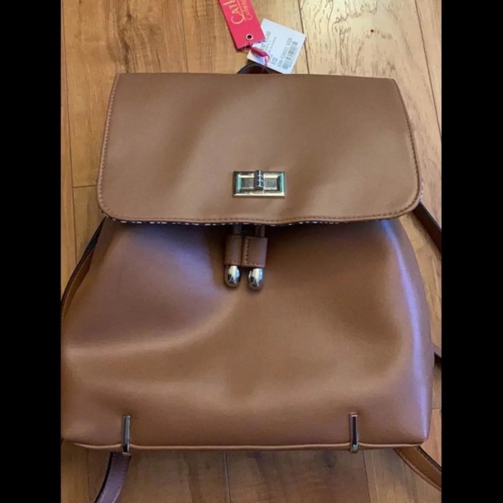 Leather backpack